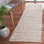 Tapis beige en cuir tissé à la main Borman