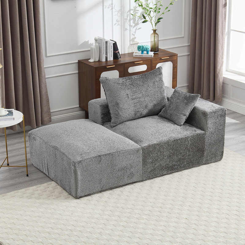 Canapé Boucle 67,72 "l, Tissu gris