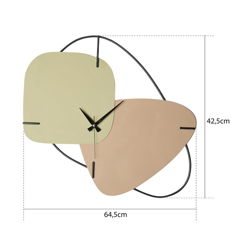 Kuba Metal Wall Clock, Black