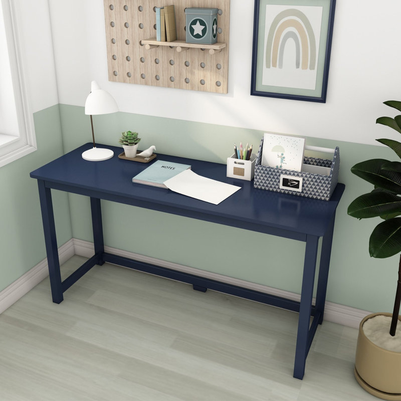 Essays Large Writing Desk, 29.75"H x 55.25"W x 19.75"D, Blue