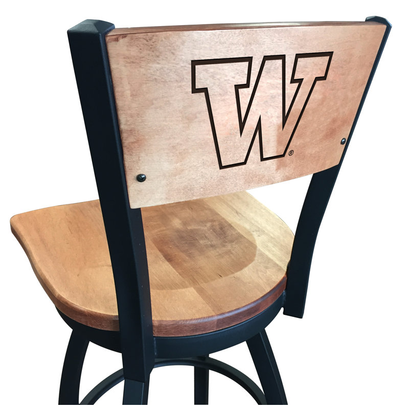 Tabouret tournant NCAA, Érable moyen, Huskies de Washington, Tabouret de comptoir (siège d'une hauteur de 25 p