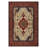 Guria Beige/Brown/Burgundy Oriental Vintage Look Machine Printed Cotton Chenille Area Rug-1914337899