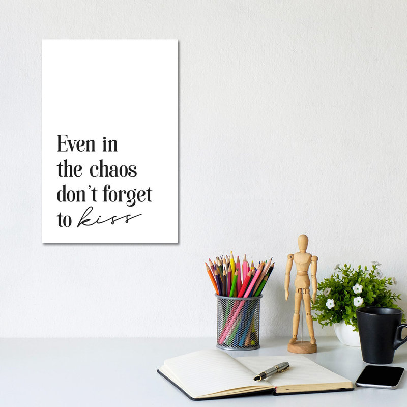 Typo No. 17 Rectangle by Blek Prints - Wrapped Canvas Typography, 20.32 cm H x 30.48 cm W