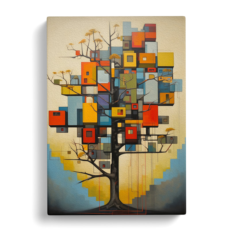 Tree Constructivism - No Frame Print, 50cm H x 35cm W x 3cm D