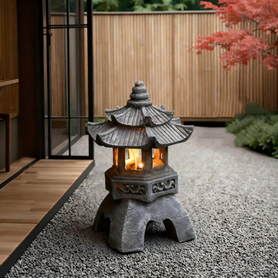 Zen Garden Lamp Statue