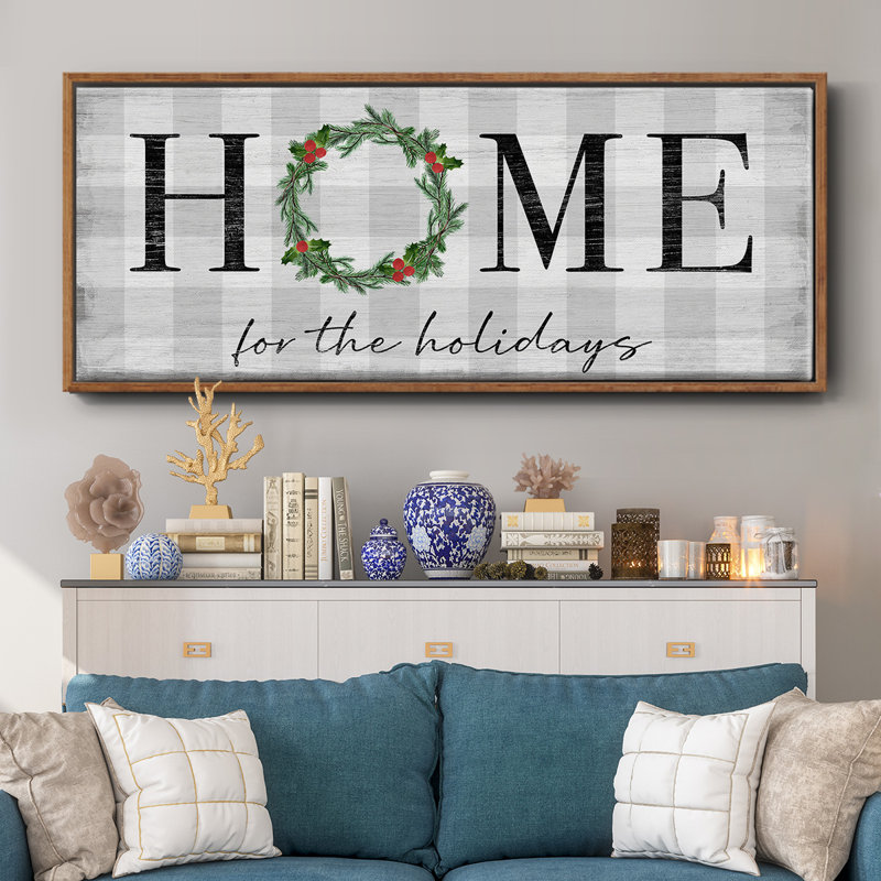 Home for the Holidays- Framed Canvas