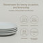 Over&Back Coupe Semi Hand-Finished Stoneware Appetizer Plates-99296343