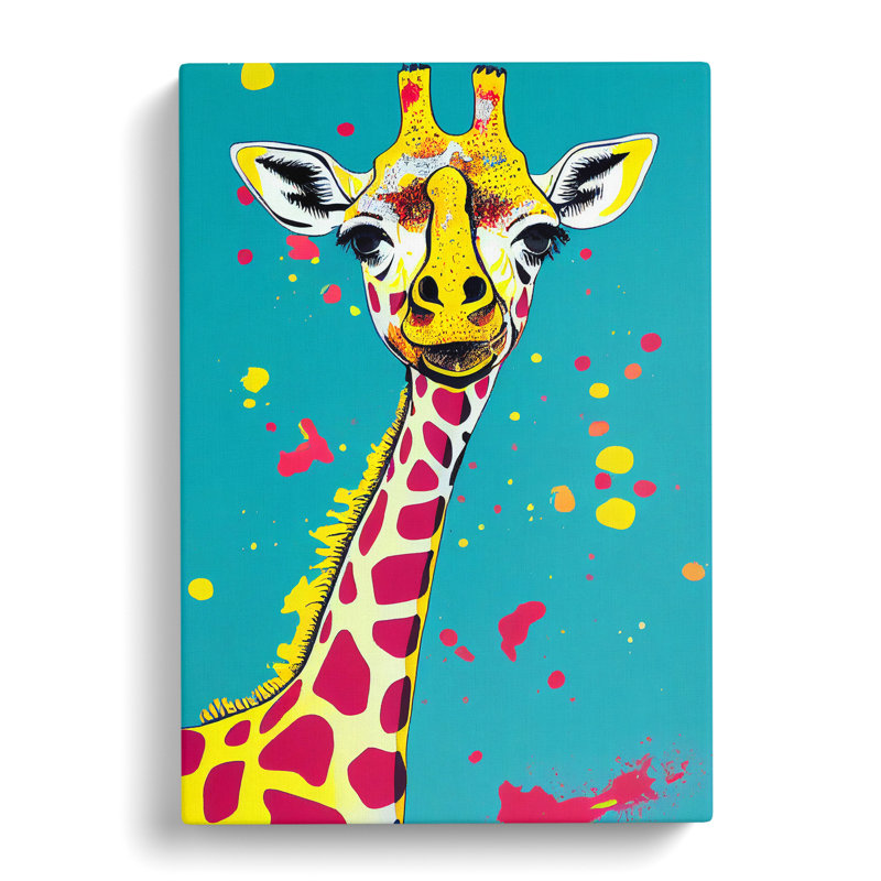 XC1022-1588X Colourful Giraffe No.2 - Wrapped Canvas Print, 50cm H x 35cm W x 3cm D