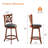 Swivel Upholstered Stool with Solid Wood Frame-791578196-791578197
