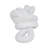Sculpture Decorative Object Resin Polyresin Modern Knot Design for Home Office Bedroom Living Room Decor - 3" White