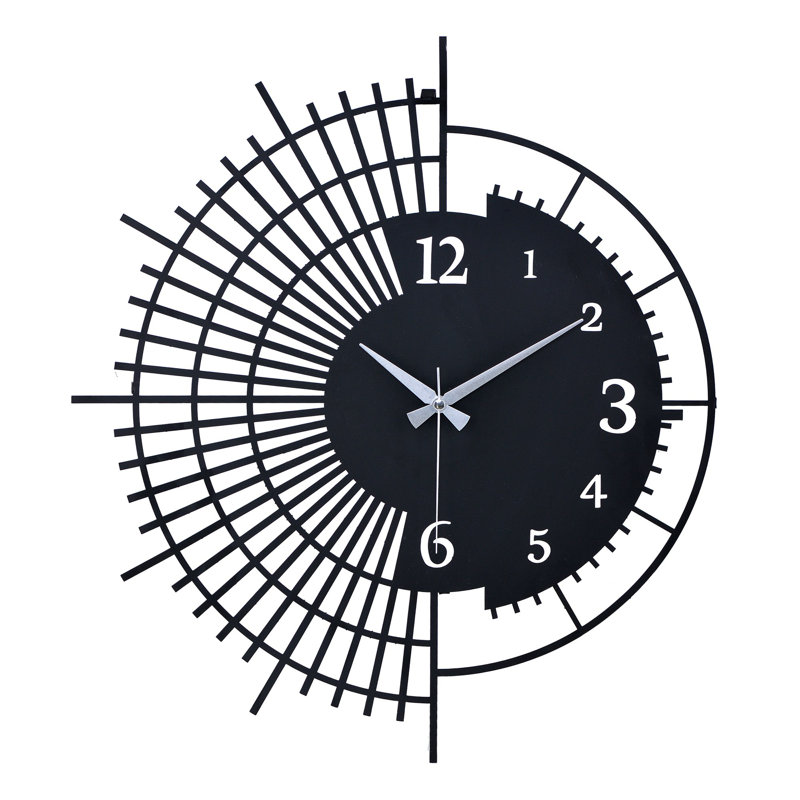 Amarmula Metal Wall Clock, Black, 41 x 41 cm