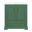 Meuble-lavabo autoportant de 30 po avec lavabo, panneau de fibres à densité moyenne et structure en bois massif, 1 tiroir de séparation et 2 portes à fermeture en douceur (double tablette sur la porte)-2051939149-2051939146