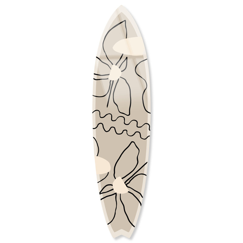 «Nature Boheme Surfboard Acrylique Coastal Wall Art» par Notoriart