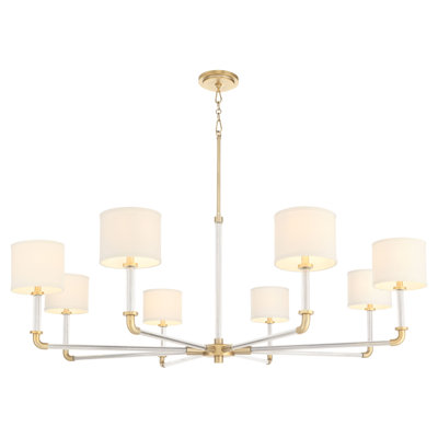 Hightower 8 - Light Steel Dimmable Classic / Traditional Chandelier