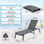 Méridienne de patio réglable à 5 positions pour l'extérieur avec structure en aluminium durable et tissu Sterling confortable