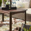 Ponce Rectangular Acacia Outdoor Coffee Table With Umbrella Hole , 47'' in. W 23.5'' in. D