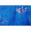 Floral Medallion Antique Hand Knotted Pile 1920s Wool Blue Rectangle Rug