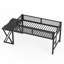 Lit mezzanine de jeu double XL avec bureau, lumières DEL et ports USB