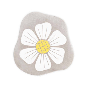 1.75 Yellow Flower Daisy Iron on Embroidery Patch