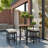 5 Piece Patio Bistro Stools & Table Set with Cushions