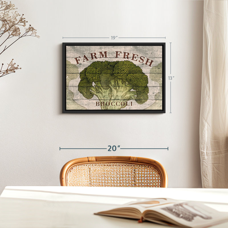 «Fresh Broccoli Wall Art», H 13 po x l 19 po