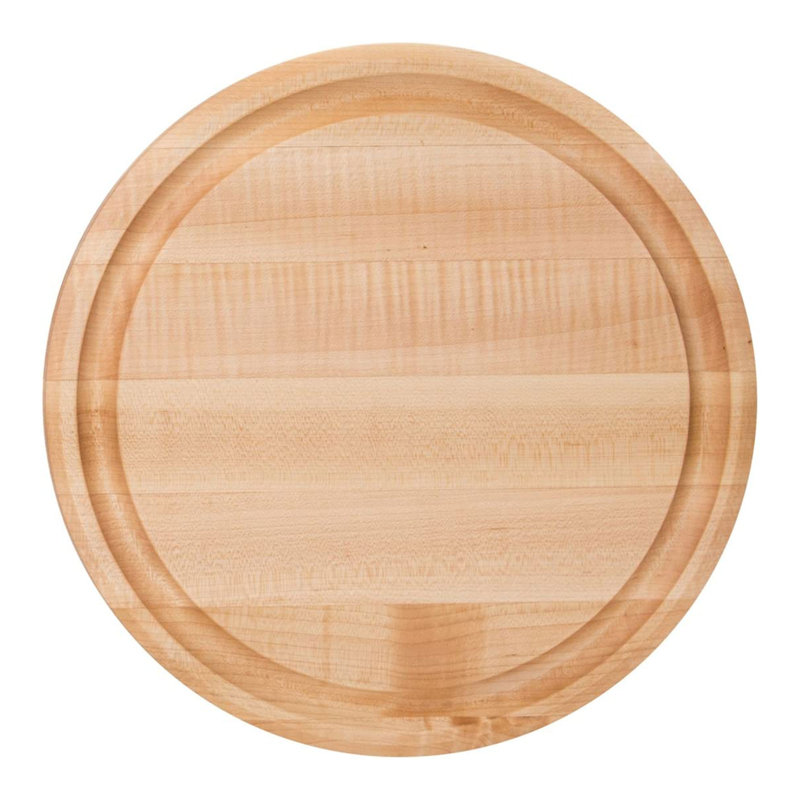 Maple Round 12" Wood Cutting Board with Juice Groove
