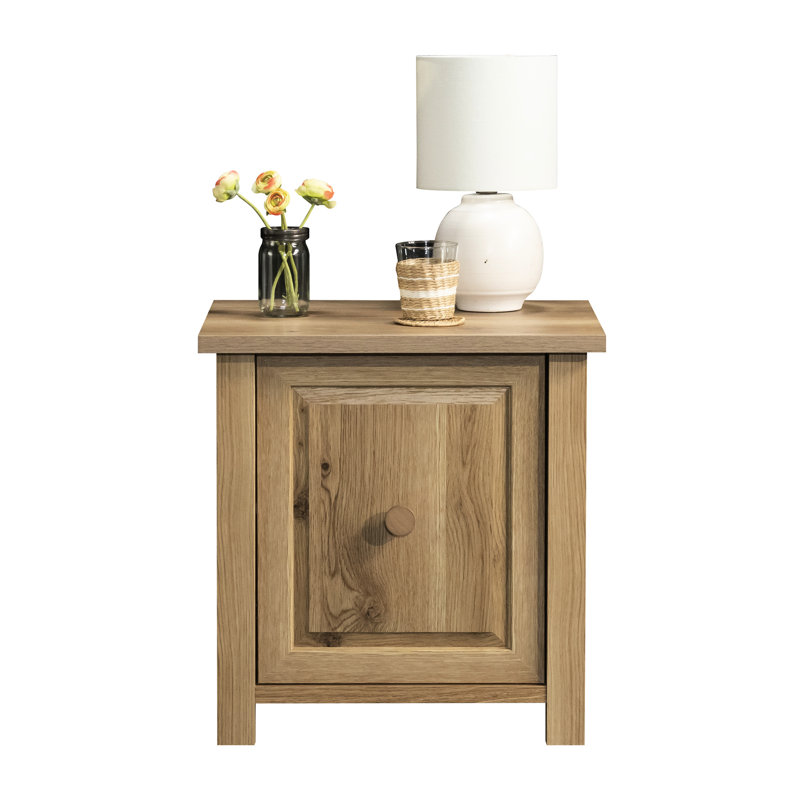 Table de chevet de couleur brune, surface de travail spacieuse pour ranger un ordinateur portable et autres nécessités, décorations noires au design moderne gris, tiroirs coulissants pour une organisation efficace, fabrication en métal