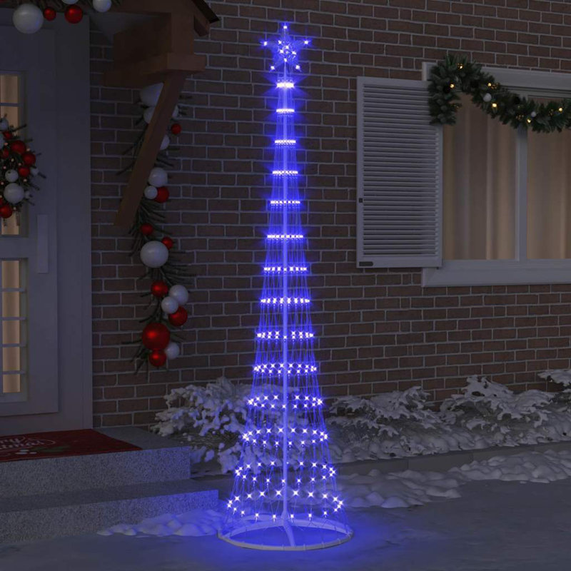  LED Christmas Tree 70 x 70 x 250 cm Metal, Blue