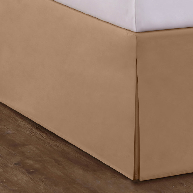 Fresh Ideas Tailored Bed Skirt, 14" Drop Length, Twin, Mocha