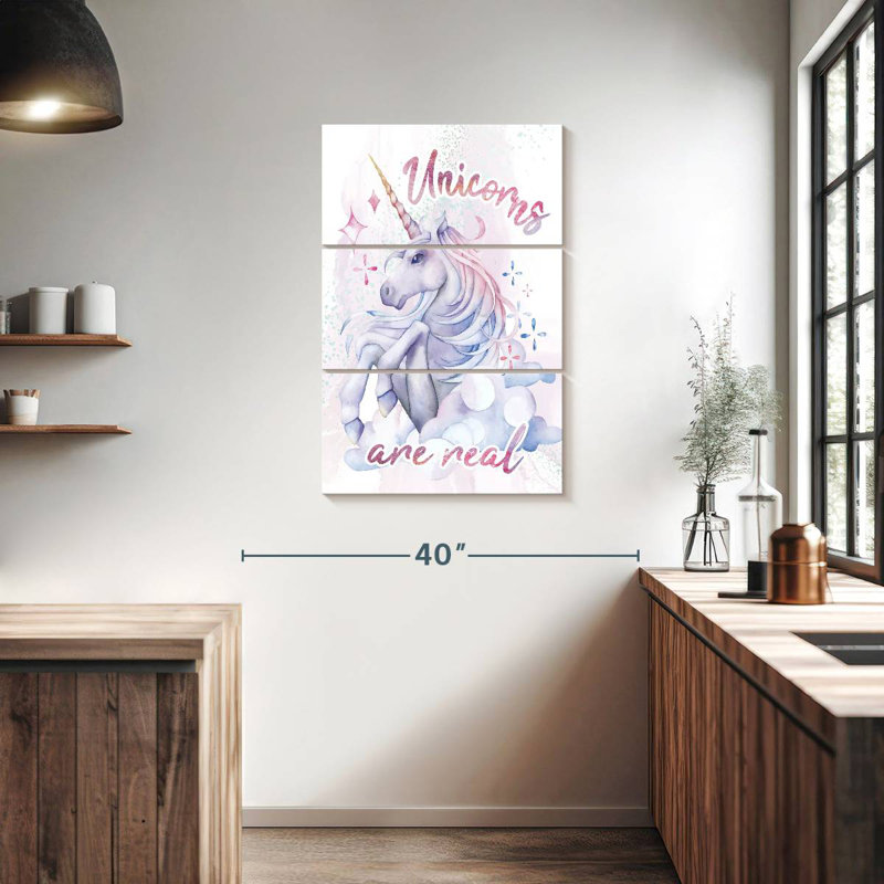 Ashelle - Les licornes pastel sont réelles, H 38 po x l 24 po