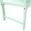 Banc charmant en bois couleur menthe pour l'intérieur et l'extérieur, ajoutant une touche d'élégance à votre espace.