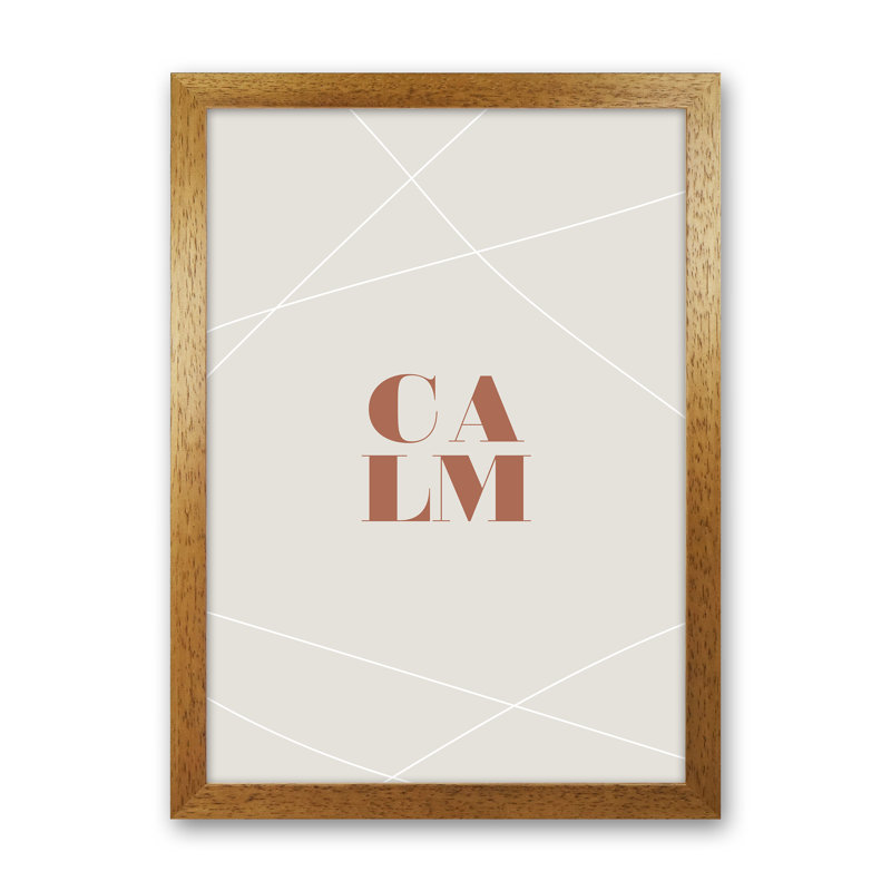 Calm - Print on Canvas, Oak Frame, 63cm H x 46cm W x 3cm D
