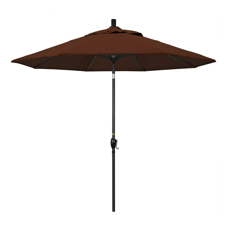 Parasol de marché 9 pi Ayomipo, Toile Sunbrella® brun baie