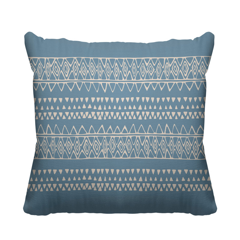 Housse et insert de coussin extérieur carré Ara, Bleu, L 19 po x H 19 po