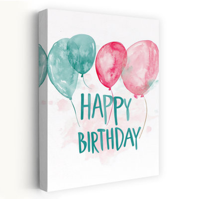 Balloon Celebration Delicate Elegant Playful Wall Art Print by Treechild - Wrapped Canvas Print