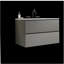 Coiffeuse murale en bois de noyer à trois trous avec lavabo en céramique, grande coiffeuse de rangement, salle de bain moderne, pré-assemblée-1432739495-1432739494