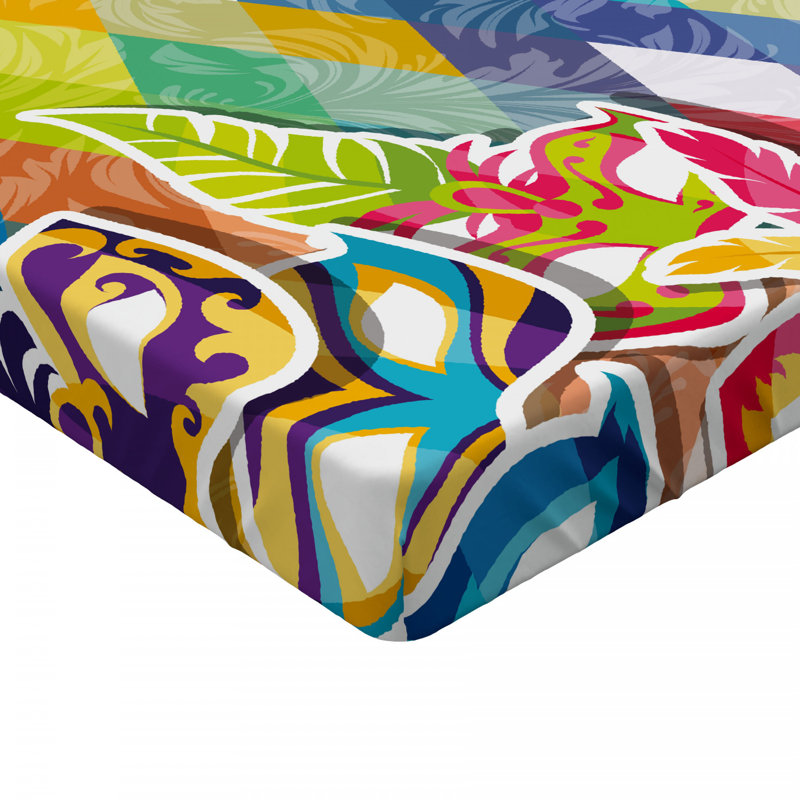 Microfiber Geometric Fitted Sheet, Full Fitted Sheet