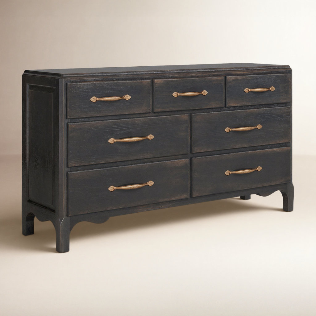 Alcy 7 - Drawer Dresser, Black