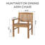 Huntington 5pc Teak Outdoor Dining Set with Sunbrella Cushion-2094127357
