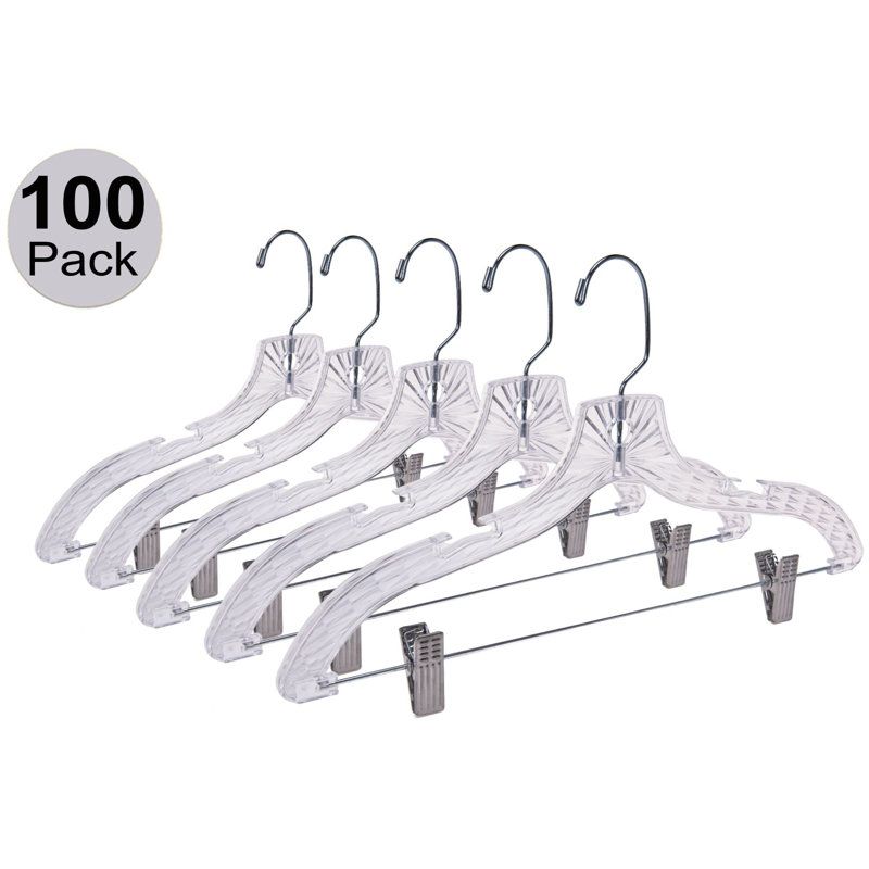 Cintres en plastique antidérapants avec pinces Lanz