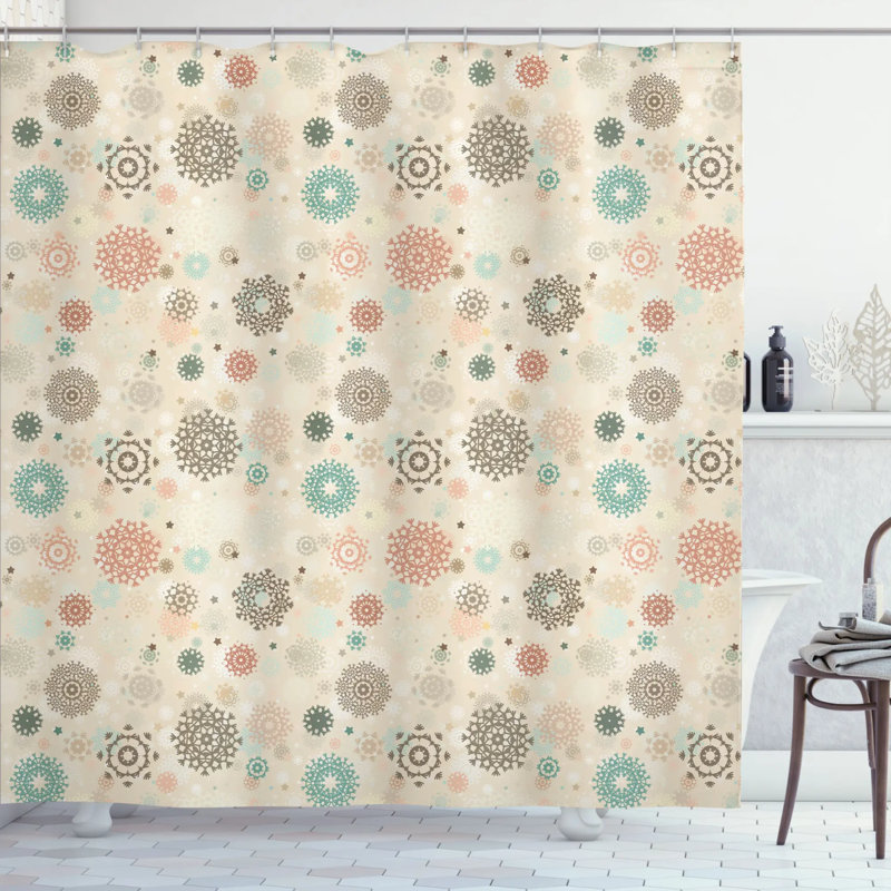 Shower Curtain with Hooks Included, 70" H x 69" W