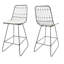 Tabouret de bar géométrique moderne avec coussin 26,25 po Nico-1525767507