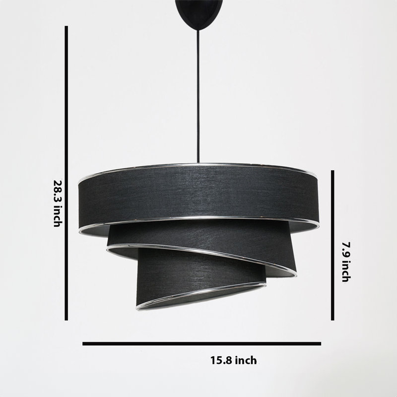 Lustre unique 1 lumière, Noir