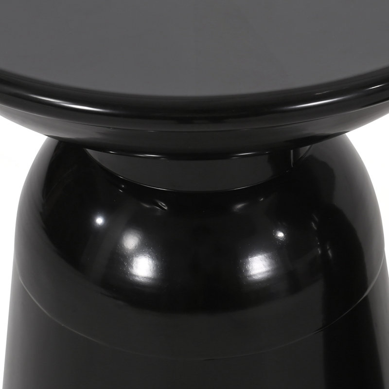 Outdoor Metal end Table, Black