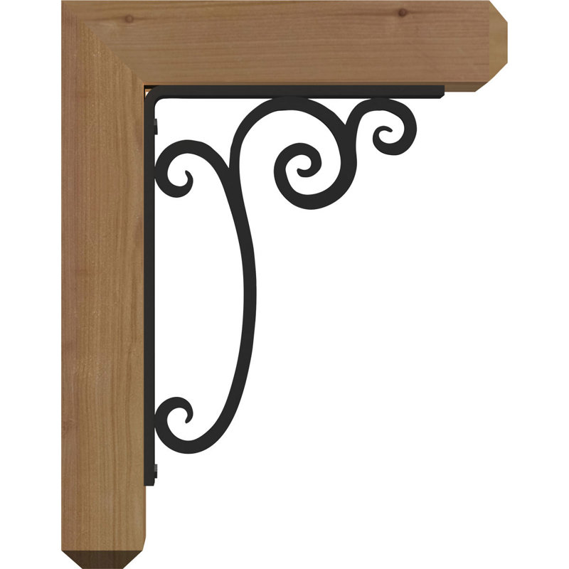 Support simple Ironcrest de 4 po Avery, H 14 po x P 11 1/2 po, Cèdre rouge de l'Ouest l 3 1/2 po x T 2 po (lisse