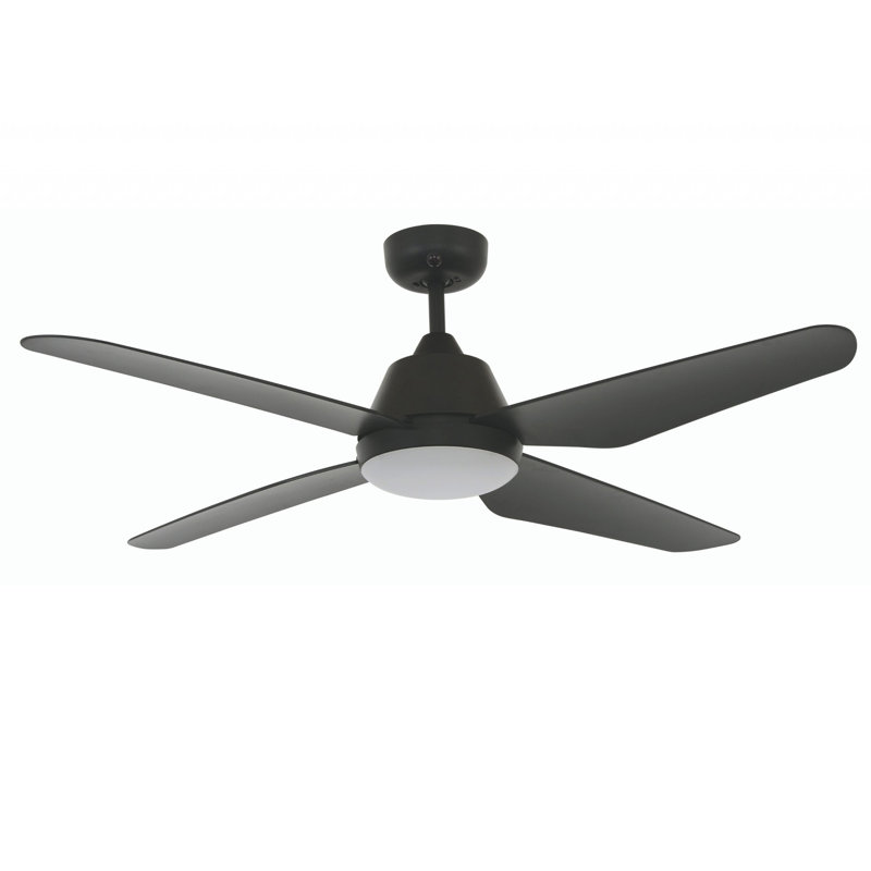 Alberte 122cm Ceiling Fan with LED Lights, Black