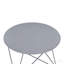 Table de bout ronde en métal avec finition grise-306384279