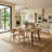  5-Piece 63'' Live Edge Rectangular Dining Set with Rattan Chairs-485818192-485818195