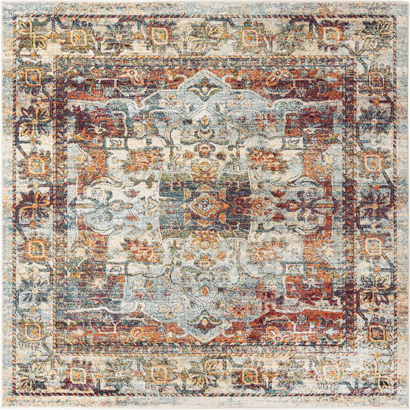 Mekalah Oriental Indoor Rug, Square 7'10"