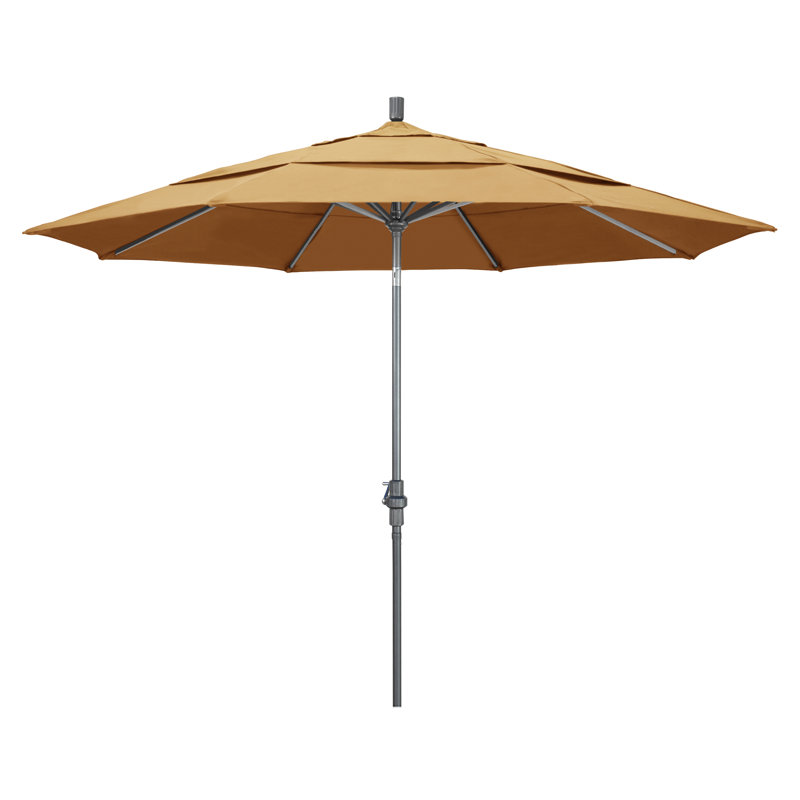 Parasol de marché Broadmeade octogonal Sunbrella, Gris martelé, Toile toile Sunbrella® blé